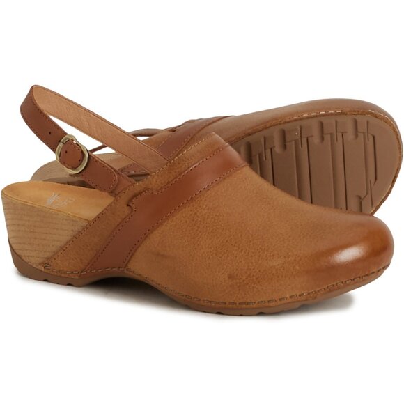NEW Dansko Tammy Clogs - Leather For Women in tan 7255s3 - Picture 6 of 8